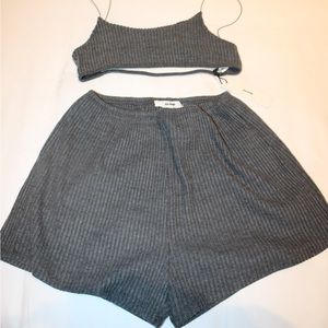 Joah Brown relaxed short and corded open back bra